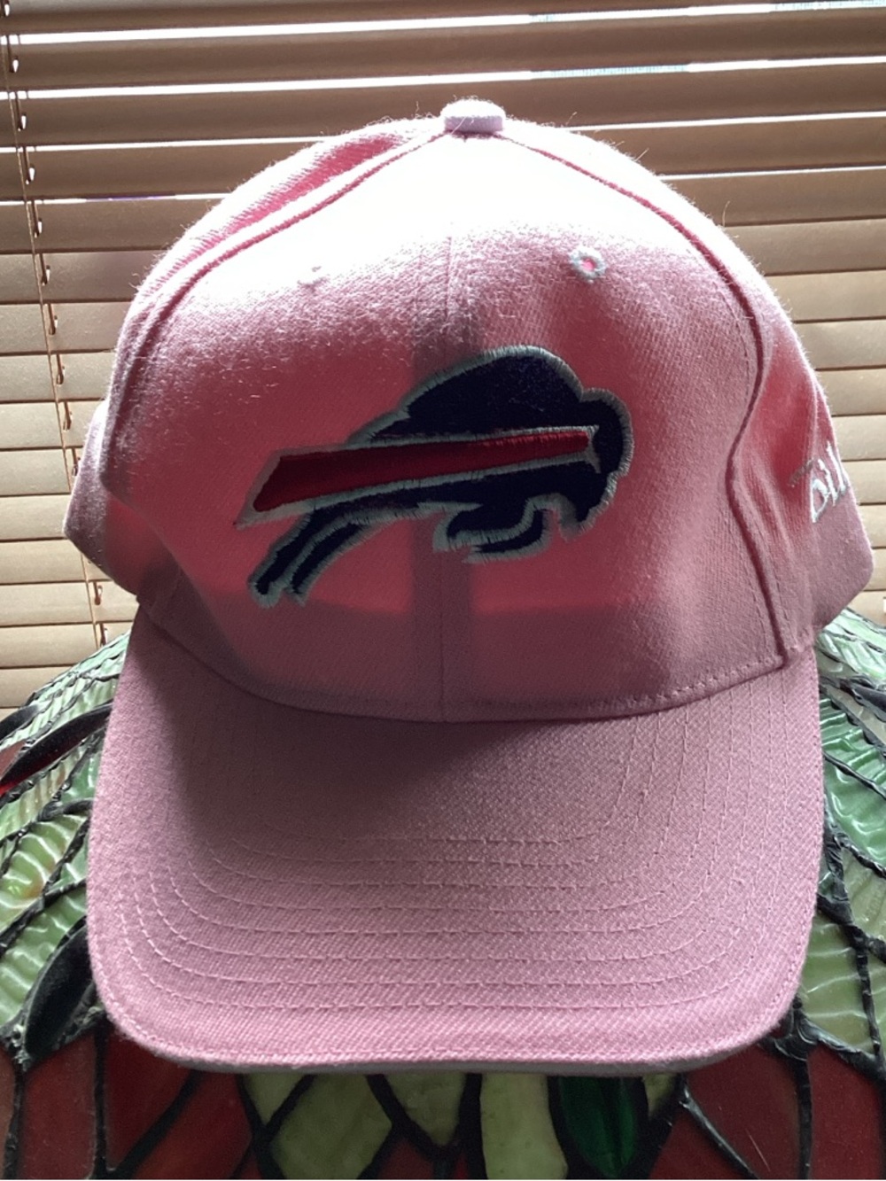 City Hunter Pink Baseball Cap with Blue and Red Logo